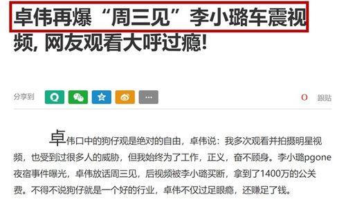 卓伟爆料的视频 李小璐,李小璐事件真相曝光